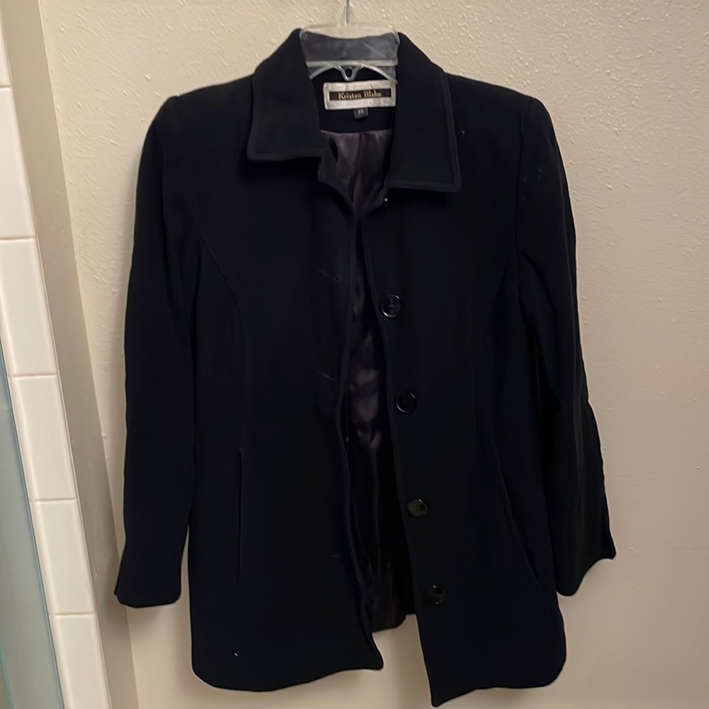 {Kristen Blake} Black pea coat